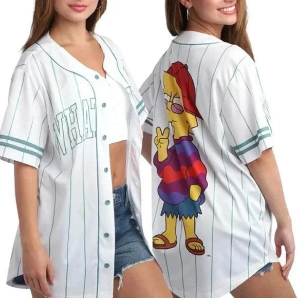 Lisa Simpson Baseball Jersey - Picture 1 of 11